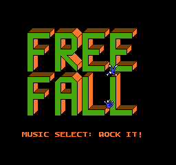 Free Fall Title Screen
